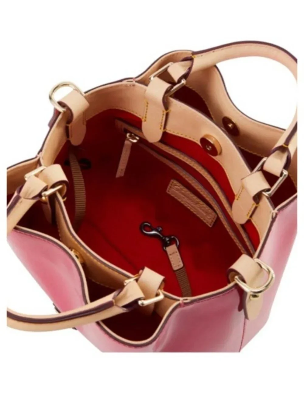 Dooney & Bourke Hot Pink Patent Leather Satchel Crossbody Bag Mini Barlow NWT